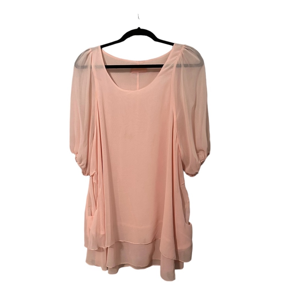 Goddess size Small light pink short dress